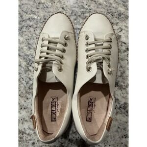 Pikolinos Riola Size 40 Ivory Leather Made In Spain US 8.5/9
